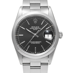 ROLEX オイスターパーペチュアル デイト Ref.15200 ブラック W番 中古品 メンズ 腕時計