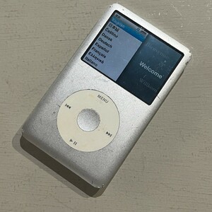 【D】Apple アップル A1238 デジタルオーディオプレーヤー iPod classic アイポッドクラシック 120GB 通電のみ確認 ジャンク