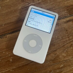 【G】Apple アップル A1136 デジタルオーディオプレーヤー iPod classic アイポッドクラシック 30GB 通電のみ確認 ジャンク