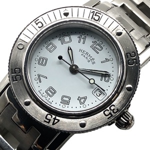 エルメス HERMES クリッパーダイバー CL5.210 ホワイト ステンレススチール 腕時計 中古