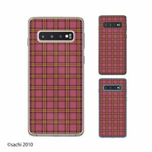 Galaxy S10 ( SC-03L / SCV41) ギャラクシー スマホ ケース ハード カバー チェック レッド 赤