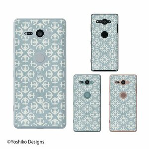 docomo Xperia XZ2 Compact SO-05K エクスペリアXZ2 スマホ ケース ハード カバー スノーフレーク2 ブルー