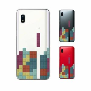 Galaxy A20 ( SC-02M / SCV46) ギャラクシー スマホ ケース ハード カバー ブロック1 カラフル クリアデザイン