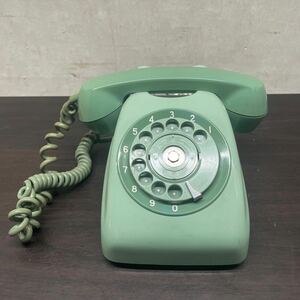  Showa Retro dial type green telephone 600-A2 color (G) * junk *