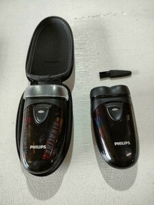 管a14(動作確認、中古現状、即発送)PHILIPS PQ209 PQ208 電気シェーバー フィリップス メンズシェーバー コンパクトサイズ ポーチ 