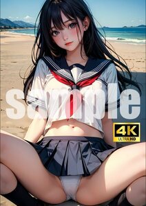 2573【A4写真用紙・高画質】オリジナル 制服美女 イラスト 下着 セクシー アニメ 同人 ポスター フェチ パンチラ 可愛い 巨乳 美脚 お尻 AI