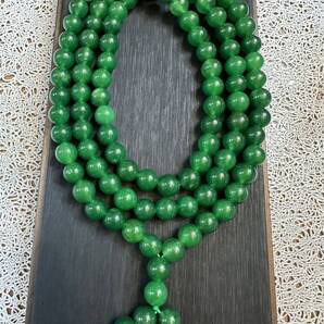 Z-600 天然石 和田玉 碧玉 ネックレス 10mm108粒
