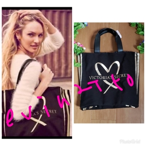 tag equipped * Victoria Secret Heart large tote bag back 