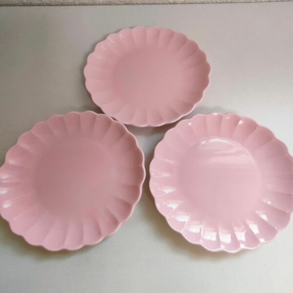 小皿　３枚セット　菓子　デザート　ピンク　