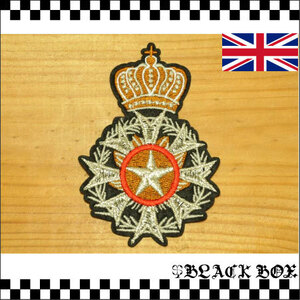 英国 インポート ワッペン パッチ イングランド王室 紋章 エンブレムパッチ 王冠 クラウン Crown イギリス ENGLAND イングランド UK GB 277