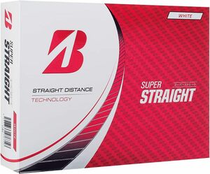 【新品未開封】BRIDGESTONE ブリヂストン ゴルフボール SUPER STRAIGHT WHITE 1ダース（12球入り）日本正規品