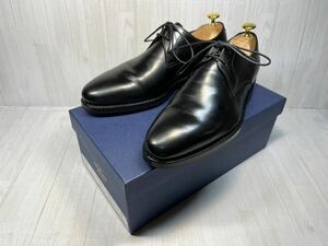 未使用☆JALAN SRIWIJAYA プレーントゥ UK7≒25.5cm ビジネス ブラック 革靴 メンズ ジャランスリワヤ