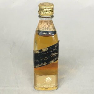 【未開栓】Johnnie Walker Black Label スコッチウイスキー EXTRA SPECIAL ミニボトル 特級 43度 48ml ※金キャップ（管理番号：063123）