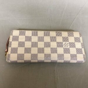 【中古品B】LOUIS VUITTON(ルイ・ヴィトン) ポルトフォイユ・クレマンス N61264 GI4189 ダミエアズール 19.5x9x1.5cm (管理番号：063104)