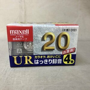 【未使用品】Maxell（マクセル）UR-20L 4P カセットテープ ノーマル 音楽用 20分　4巻パック[13]（管理番号：046102）
