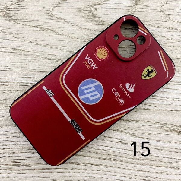 シャルル・ルクレール レーシング スーツ iPhone 15 ケース F1 フェラーリ