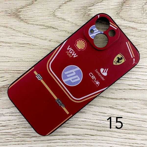カルロス・サインツ Jr. レーシング スーツ iPhone 15 ケース F1 フェラーリ