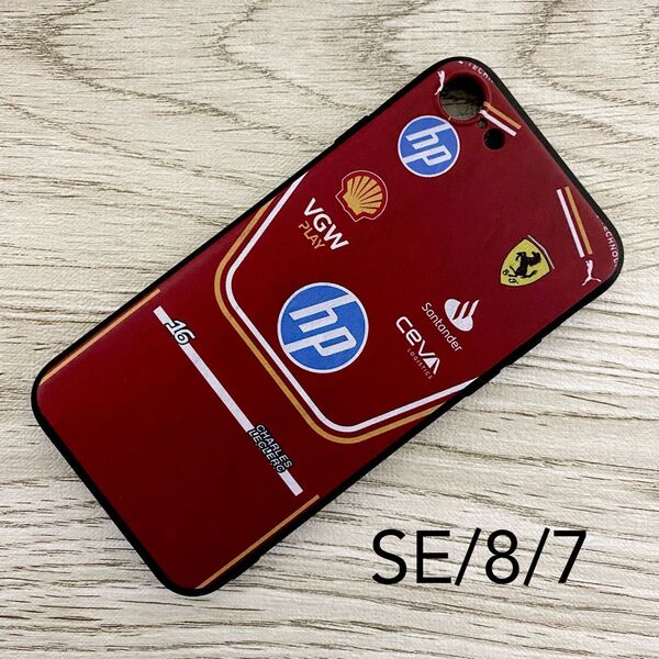 シャルル・ルクレール レーシング スーツ iPhone 8 / 7 / SE ケース F1 フェラーリ
