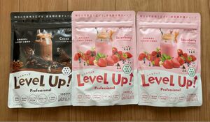 新品 未使用 未開封 【LeveL Up】【レベルアップ】栄養機能食品 ココア風味 イチゴミルク風味 セット売 日本製