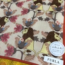 FURLA　フルラ ハンカチ ライオンお花柄額縁P_画像5