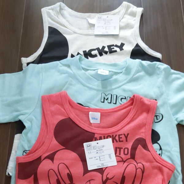 Disney 夏用 ３枚組 新品 タンクトップ＋半袖Tシャツ