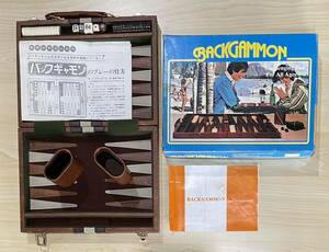 長期保管品 ヴィンテージ BACKGAMMON ボードゲーム バックギャモン PAVILION 西洋双六 雙六・盤双六