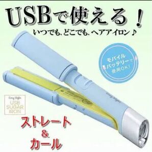 イージースタイラー USB ヘアアイロン 持ち運び可能 便利 ミニヘアアイロン