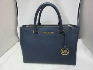 ◆【中古品】MICHAEL KORS マイケルコース ハンドバック 30S3GLMS2L 青 2wayバック ショルダーバック ◆1363