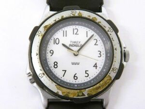 !hawi1680-1 551 TIMEX Timex INDIGLO индиго CR1025 белый циферблат QZ кварц мужской часы наручные часы обхват руки примерно 21.5cm неподвижный 