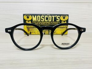 MOSCOT モスコット★ミルゼン★眼鏡フレーム★MILTZEN★伊達眼鏡 セルフレーム 黒縁 ノーズパッド付き★未使用 美品★