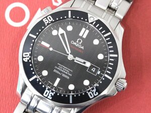 磨き仕上げ済 美品 オメガ 41mm ラージサイズ シーマスター300m メンズ 212.30.41.20.01.003 デイト 自動巻 時計 黒文字盤 538