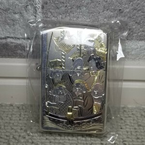 ★未使用品★作者名入り★七福神 銀製 ライター スターリングシルバー zippo ジッポーライター オイルライター 喫煙具