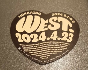 送料無料　WEST. 会場限定ステッカー　北海道　札幌　10周年　　2024 ライブツアー　グッズ　非売品