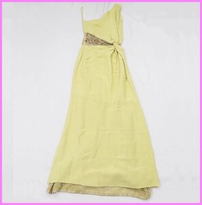 *VALENTINO/ Valentino one shoulder dress 6/S corresponding / maxi height / lime green /galava-ni period / One-piece &1989200022