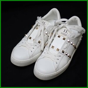 * Valentino galava-ni11. lock studs Untitled do sneakers 23cm corresponding / eggshell white / leather /MZA01W2&1859800052