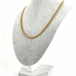  Gold gold chain necklace flat necklace 48cm 18k Gold Plated. gold k18 genuineness unknown 301