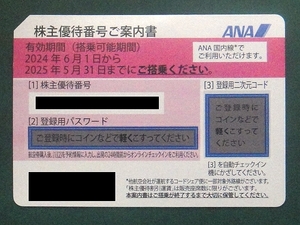 【株主優待券】ANA 2025年5月31日まで ナビでのパスワード通知可能