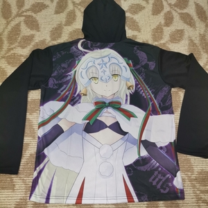 新品 Fate/Grand Order ランサー ジャンヌ・ダルク・オルタ・サンタ・リリィ Tシャツ　パーカー　長袖　フード付き　ブラック　フェイト