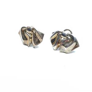 vintage Tiffany earrings ribbon silver 925 F1-64