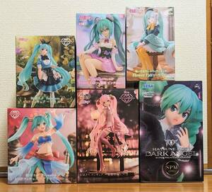  free shipping, new goods unopened Hatsune Miku figure 6 piece set popular AMP3 kind 