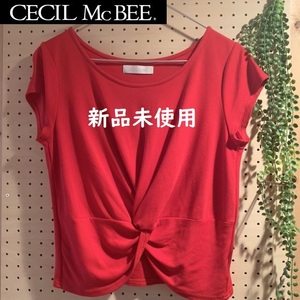 [ new goods unused ] Cecil McBee T-shirt design cut and sewn red M