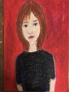 Art hand Auction Artist hiro C original suitable women, artwork, painting, pastel painting, crayon drawing