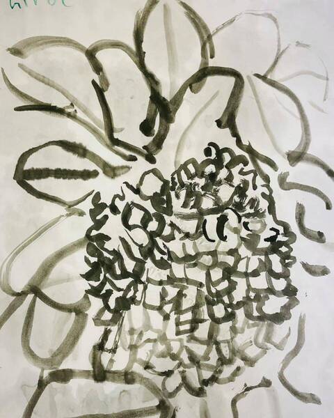 絵描きhiro C「雨に濡れた紫陽花」