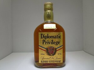 ディプロマティック プリヴィレッジ 750ml 43% Diplomatic Privilege スコッチウイスキー 特級 ※キャップフィルム破れ 未開栓 古酒/A40388