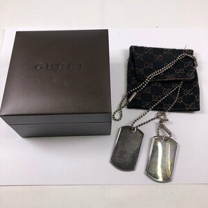 #[ purchase ....]GUCCI Gucci necklace ball chain dog tag silver Sv950#