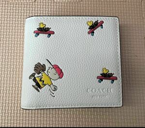 COACH スヌーピー 二つ折り財布 