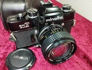 【委託品】MINOLTA SRT SUPER MC ROKKOR 50mm 1.4 フィルムカメラ レンズ付 シャッターOK 速度変化有り 1円スタート売り切り 昭和レトロ