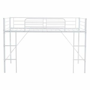 [ white ] loft bed pipe bed single bed desk attaching single bed tree storage Northern Europe manner child part shop steel enduring . bed new work 