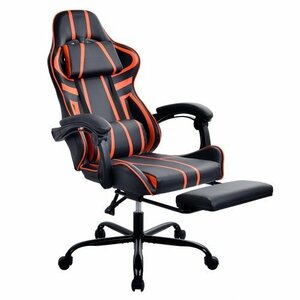 ge-ming chair office chair storage type ottoman 140° reclining personal computer chair multifunction high back orange 