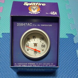 スピリットファイア　油温計　未使用　SpiritFire　メーター　追加メーター　スポコン　レース　　アナログメーター　保管品　売り切り